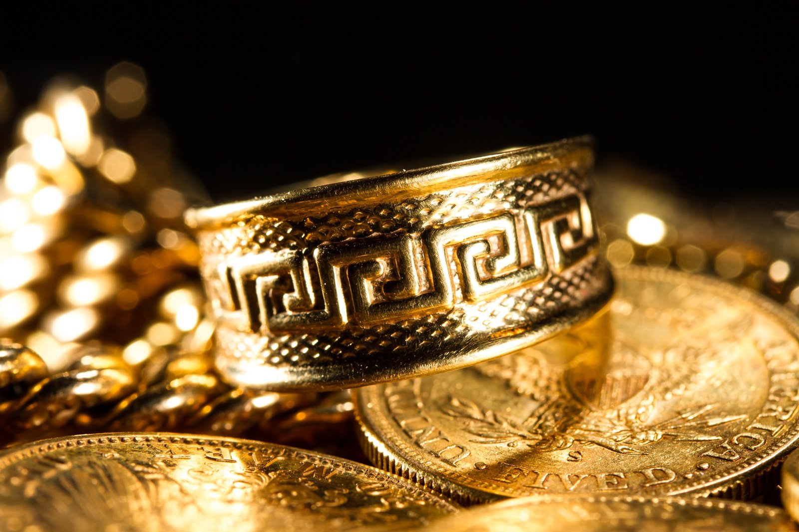 Jewels and gold coins